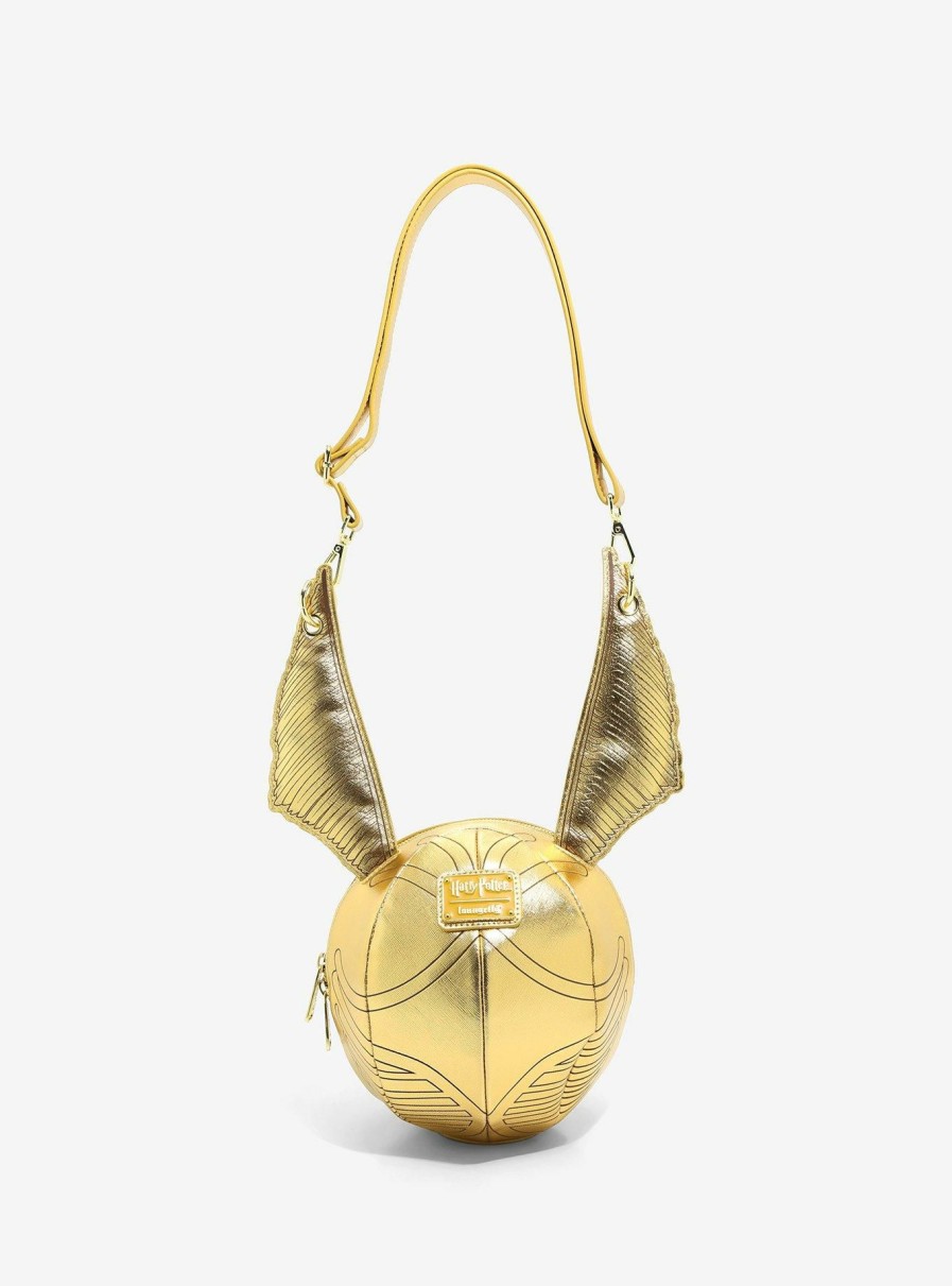 Crossbody Bags * | Featured Loungefly Harry Potter Golden Snitch Figural Crossbody Bag