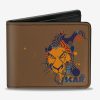 Wallets * | Disney The Lion King Scar Face Sketch Bifold Wallet Latest