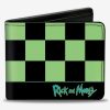 Wallets * | Rick And Morty Rick Running Checker Bifold Wallet Exclusive Design