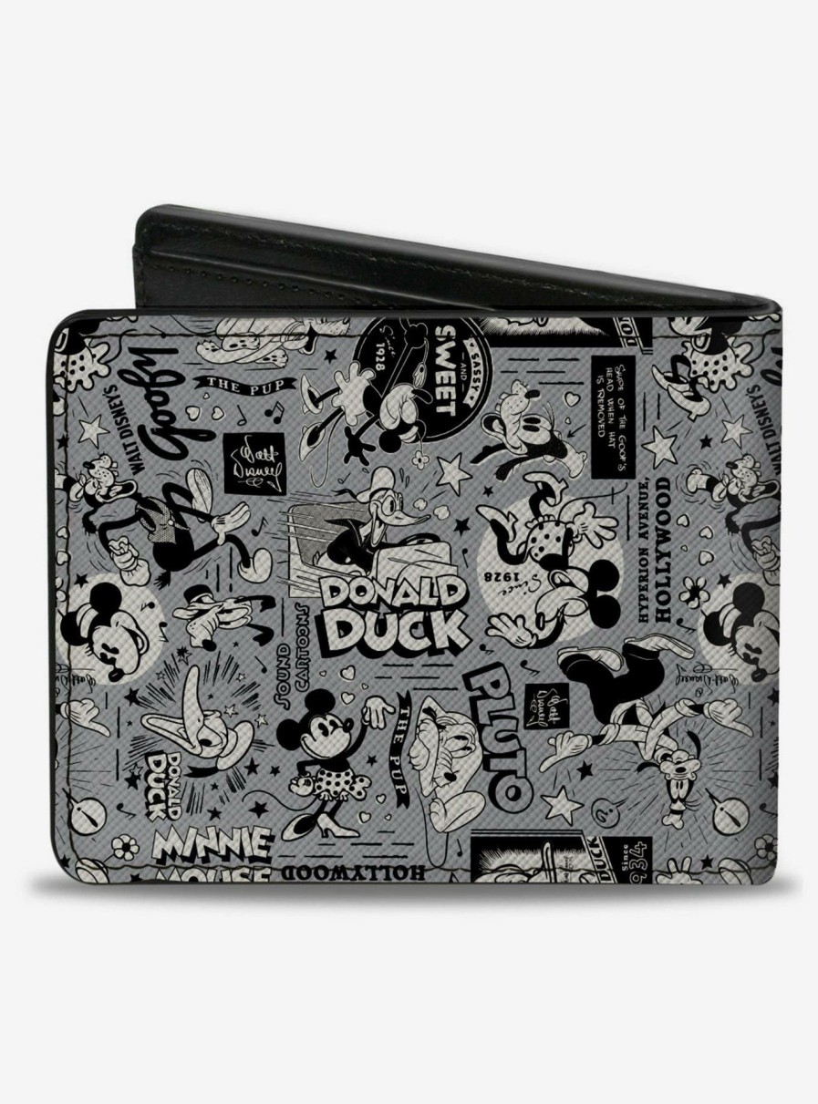 Wallets * | Featured Disney100 Classic Fab Five Characters Collage Bifold Wallet