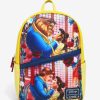 Backpacks * | Limit Offer Loungefly Disney Beauty And The Beast Transformation Floral Mini Backpack Boxlunch Exclusive