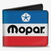 Wallets * | Mopar Chrysler Logo Bifold Wallet Free Delivery