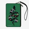 Wallets * | Harry Potter Slytherin Serpent Traits Canvas Clutch Wallet Free Delivery