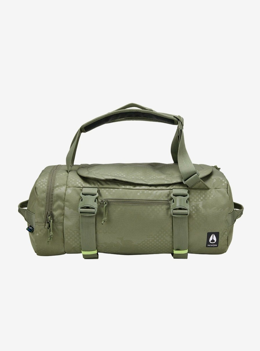 Luggage * | Nixon Escape 35L Olive Dot Camo Duffel Bag Excellent Quality