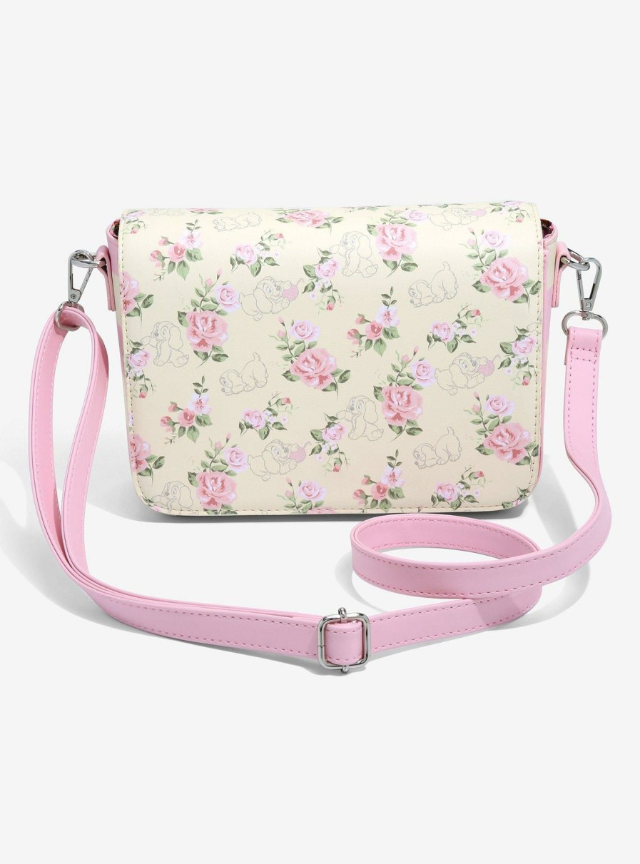 Crossbody Bags * | Online Discount Loungefly Disney Lady And The Tramp Floral Crossbody Bag Boxlunch Exclusive