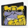 Wallets * | Marvel Thanos Raised Fist Pose Lavender Bifold Wallet Reliable Quality