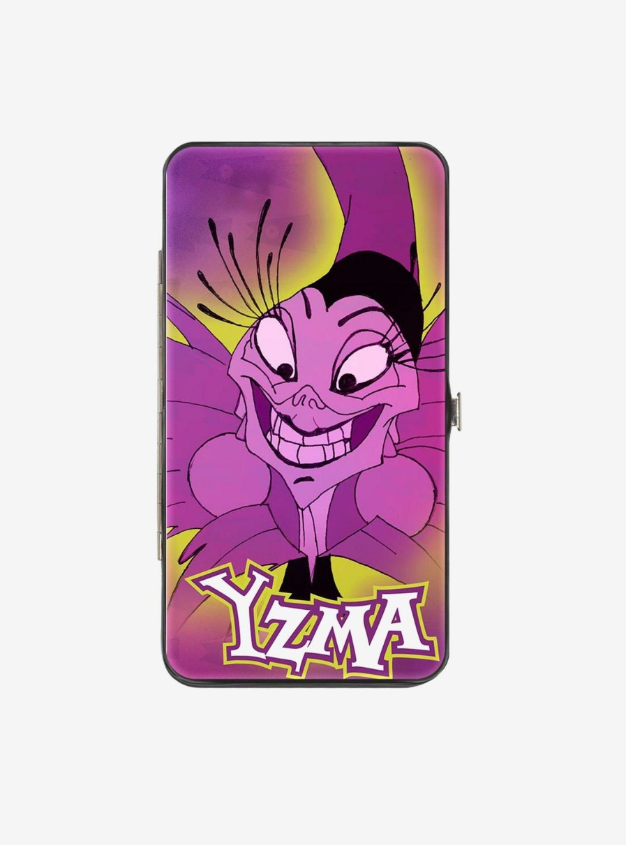 Wallets * | Disney The Emperor'S New Groove Yzma Smiling Pose Fish Icon Fuschias Hinged Wallet Free Delivery