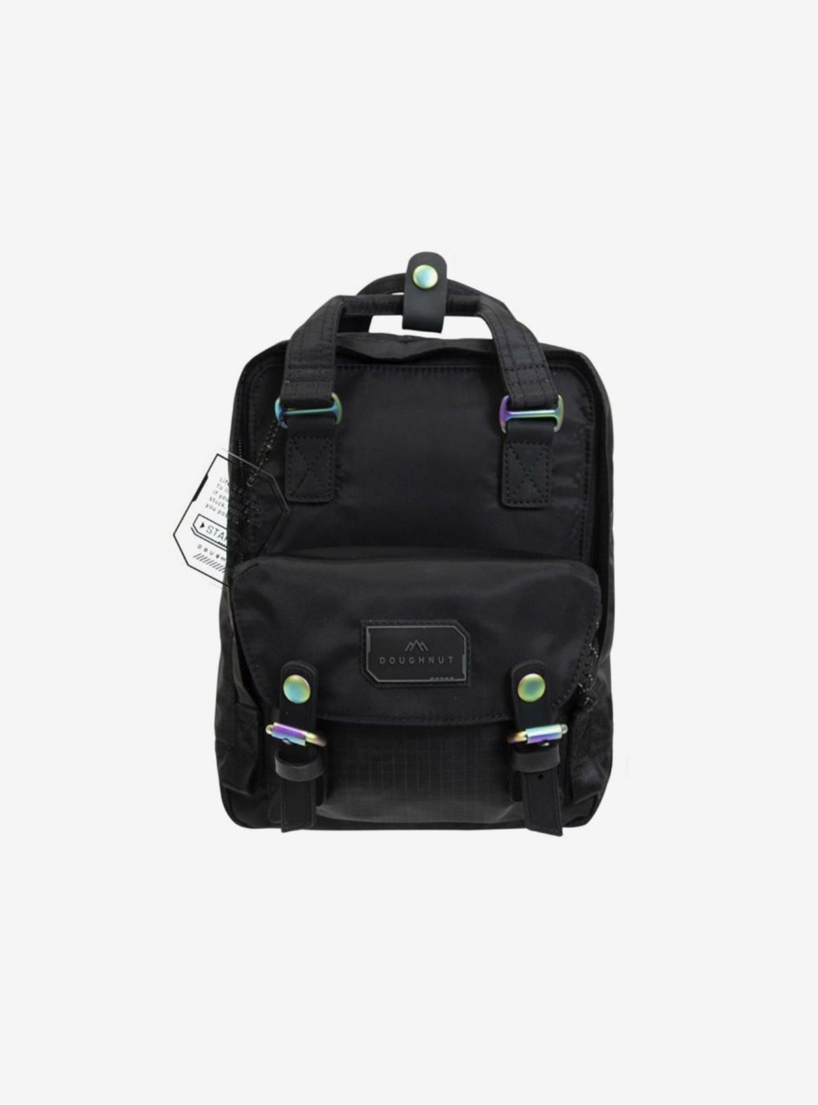 Backpacks * | Doughnut Macaroon Mini Gamescape Series Black Mini Backpack Tendy Style