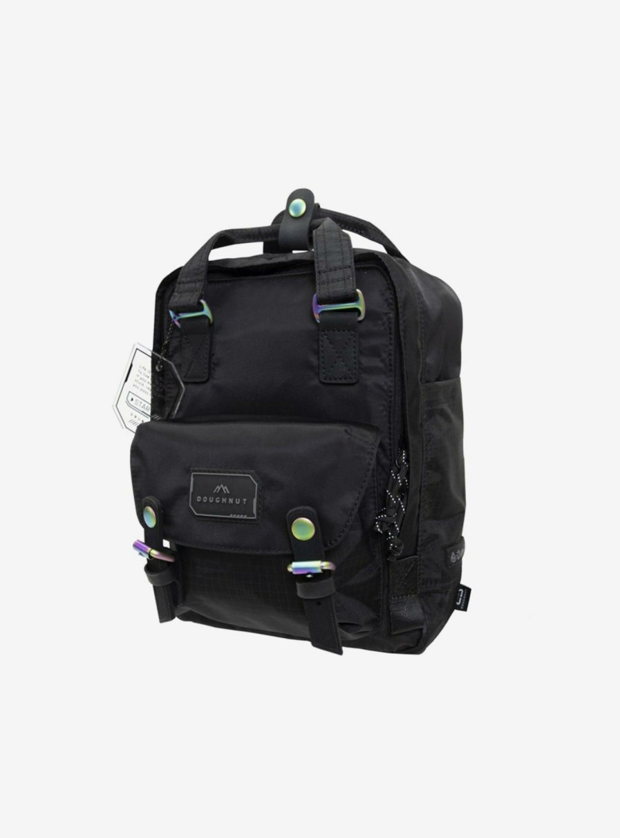 Backpacks * | Doughnut Macaroon Mini Gamescape Series Black Mini Backpack Tendy Style