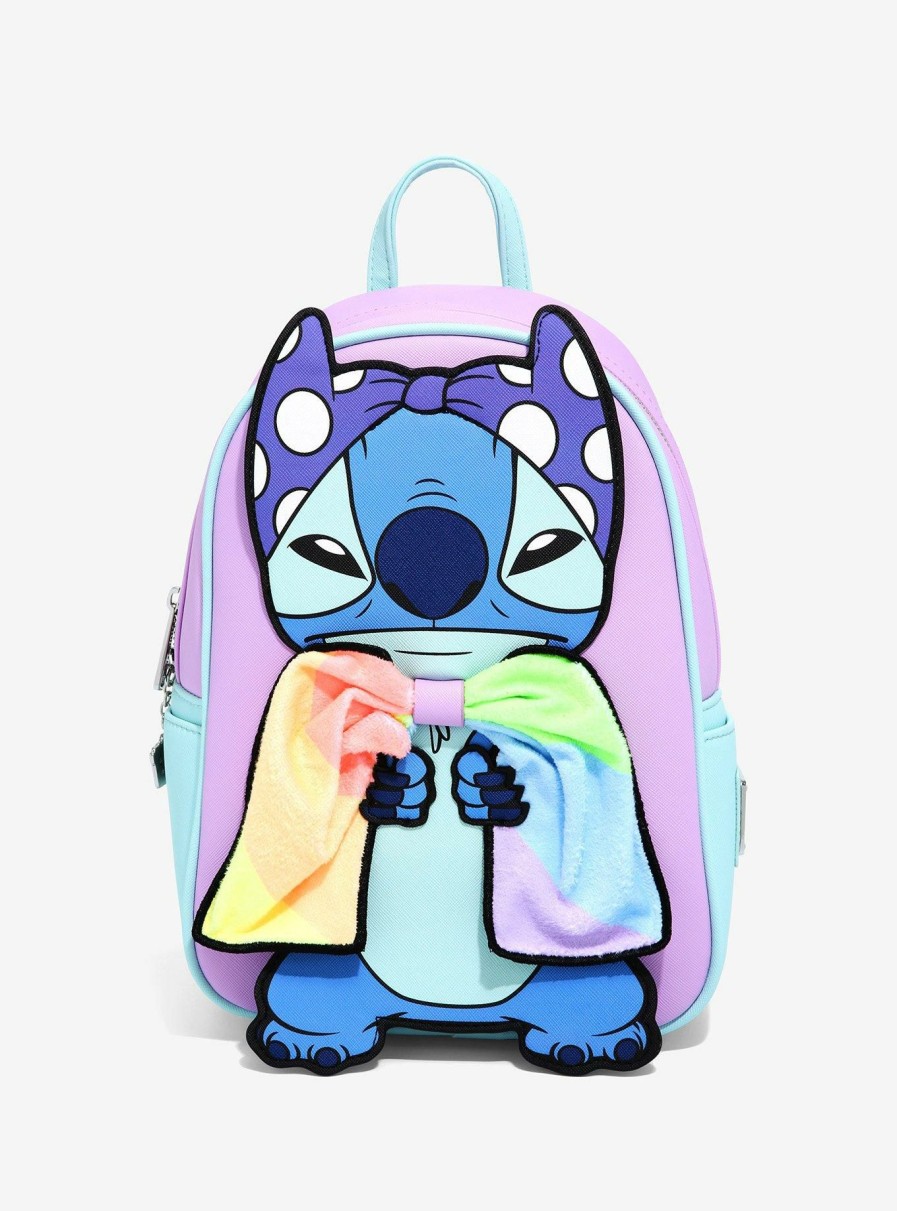 Backpacks * | Classical Loungefly Disney Lilo & Stitch Super Stitch With Rainbow Cape Mini Backpack Boxlunch Exclusive