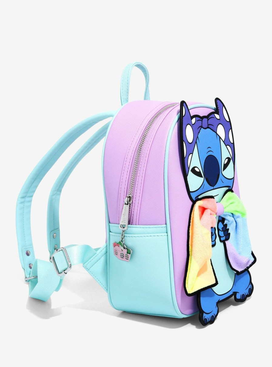 Backpacks * | Classical Loungefly Disney Lilo & Stitch Super Stitch With Rainbow Cape Mini Backpack Boxlunch Exclusive