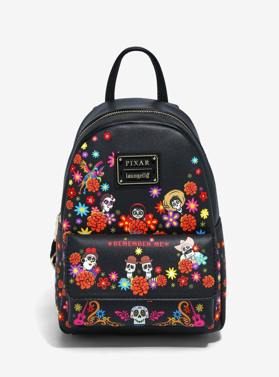 Backpacks * | Lower Price Loungefly Disney Pixar Coco Land Of The Dead Family Mini Backpack Boxlunch Exclusive