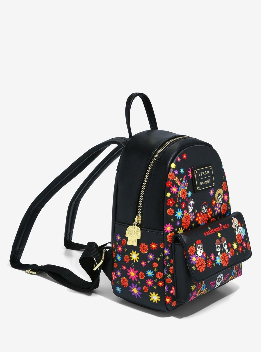 Backpacks * | Lower Price Loungefly Disney Pixar Coco Land Of The Dead Family Mini Backpack Boxlunch Exclusive