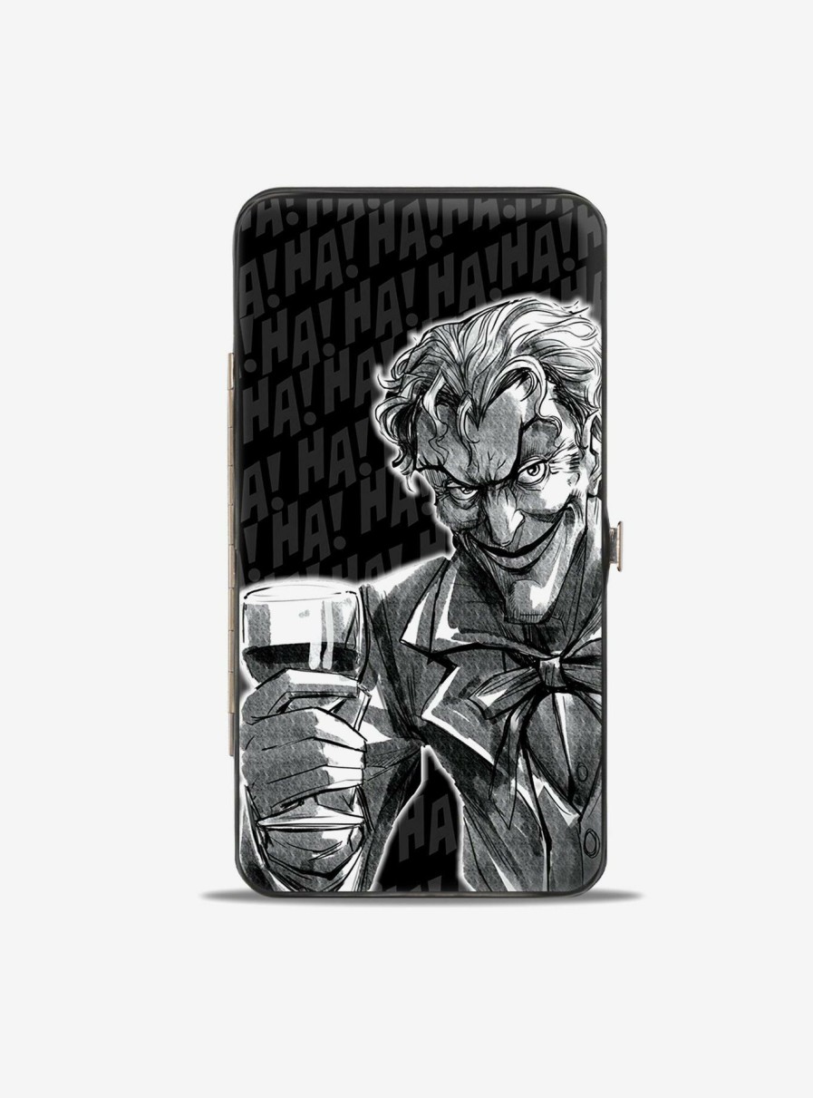 Wallets * | Dc Comics Joker Wine Pose Sketch Hinged Wallet Large Choice