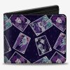 Wallets * | Classical Disney Villains Card Poses Collage Bifold Wallet