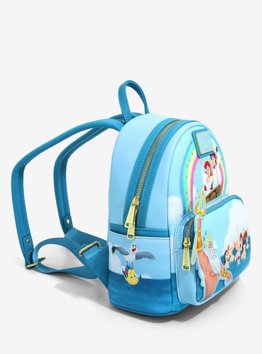 Backpacks * | Lower Price Loungefly Disney Ariel & Prince Eric Wedding Mini Backpack