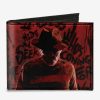 Wallets * | Exactly Discount A Nightmare On Elm Street Scrawls Bifold Wallet