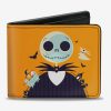 Wallets * | The Nightmare Before Christmas Stylized Jack And Sally Ooogie Boogie Bi-Fold Wallet Attractive