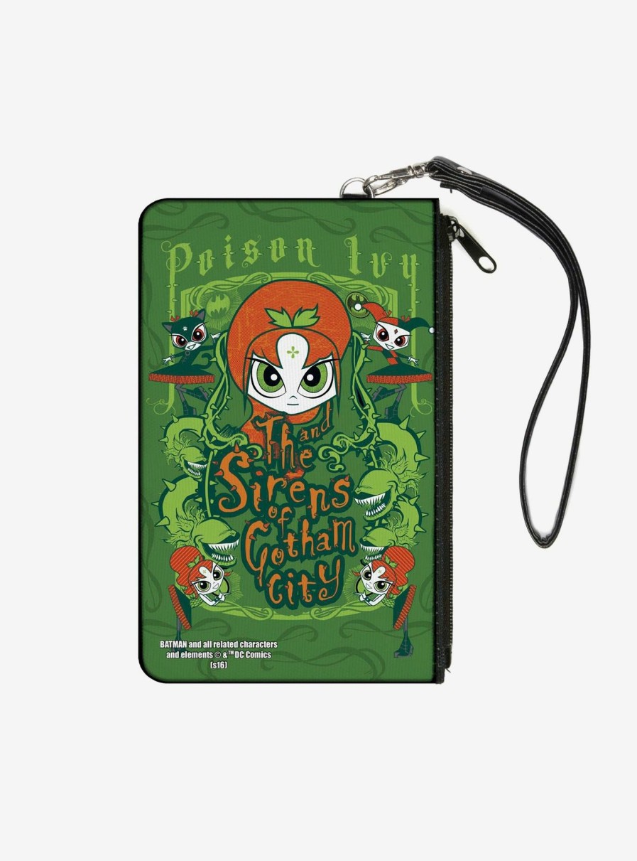 Wallets * | Dc Comics Chibi Poison Ivy And The Sirens Of Gotham City Wallet Canvas Zip Clutch Excellent Quality