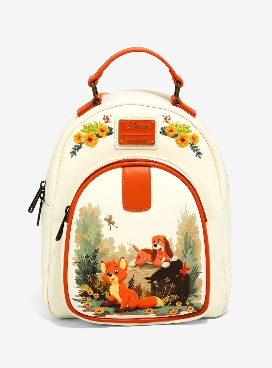 Backpacks * | New In Loungefly Disney The Fox And The Hound Floral Mini Backpack Boxlunch Exclusive