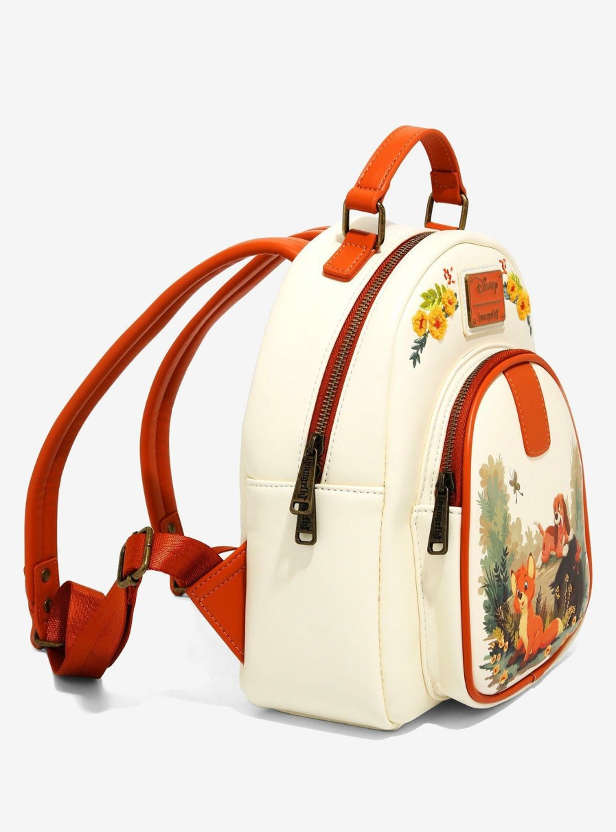 Backpacks * | New In Loungefly Disney The Fox And The Hound Floral Mini Backpack Boxlunch Exclusive