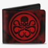 Wallets * | Official Marvel Hydra Logo Hydra Smoke Bifold Wallet