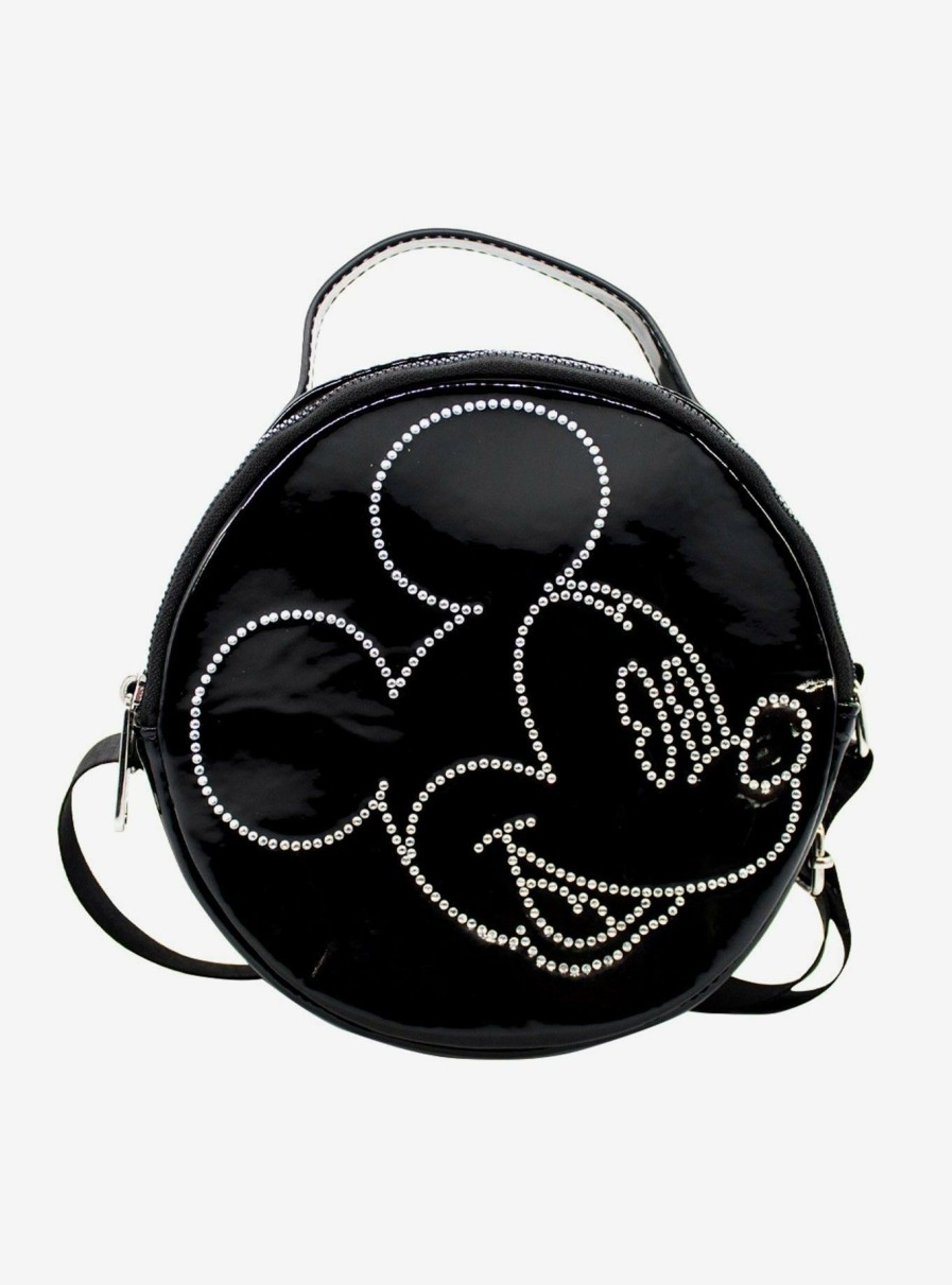 Crossbody Bags * | Disney Mickey Mouse Rhinestone Outline Crossbody Bag Excellent Quality