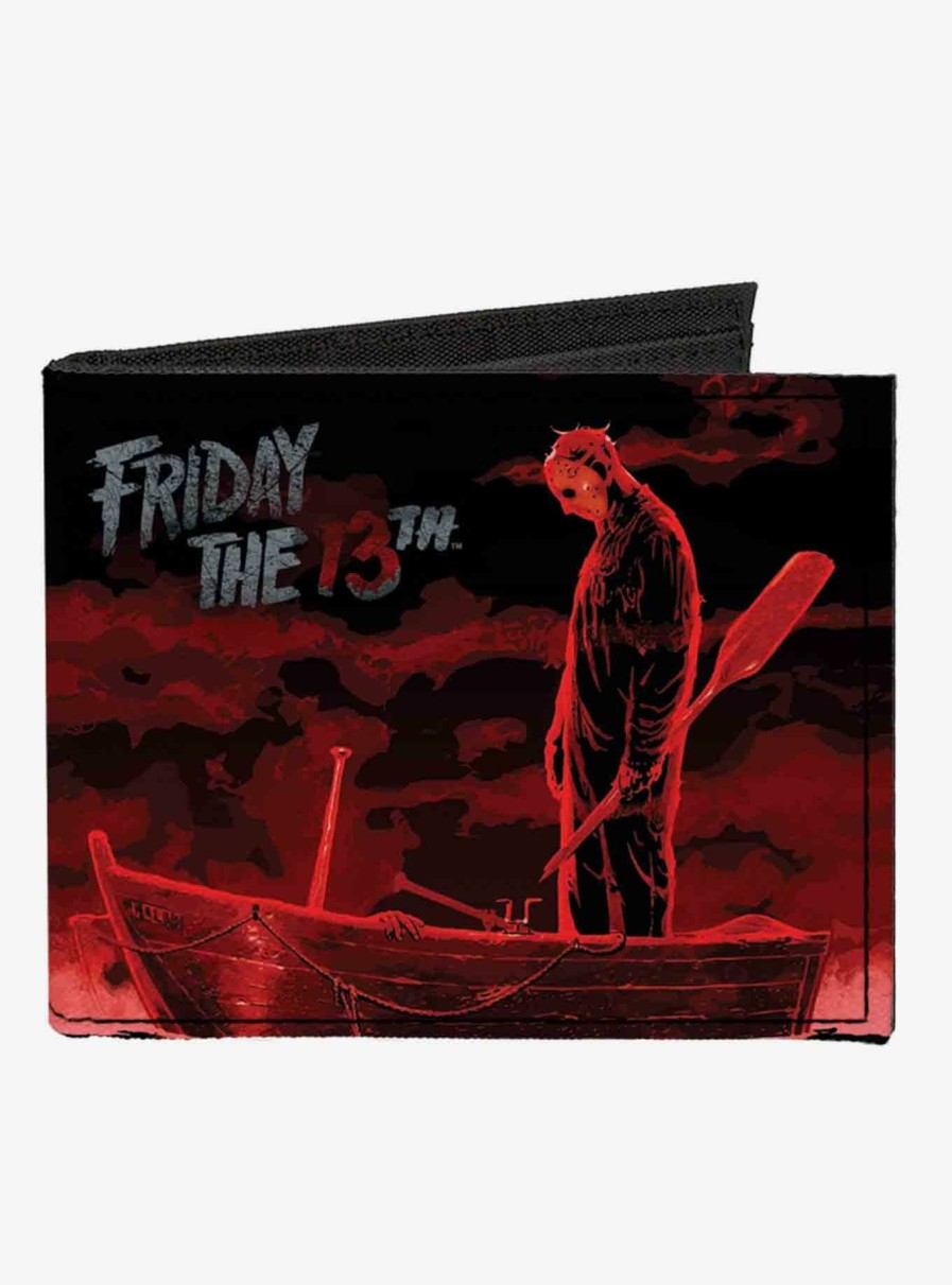 Wallets * | Friday The 13Th Jason Boat Murder Canvas Bifold Wallet Official