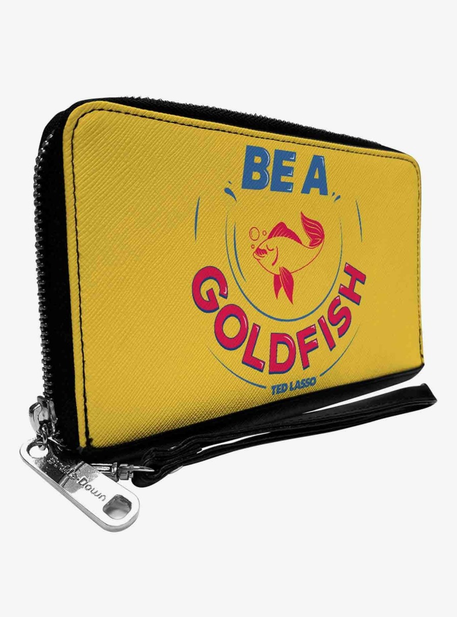 Wallets * | Wholesale Ted Lasso Be A Goldfish Quote Zip Around Wallet