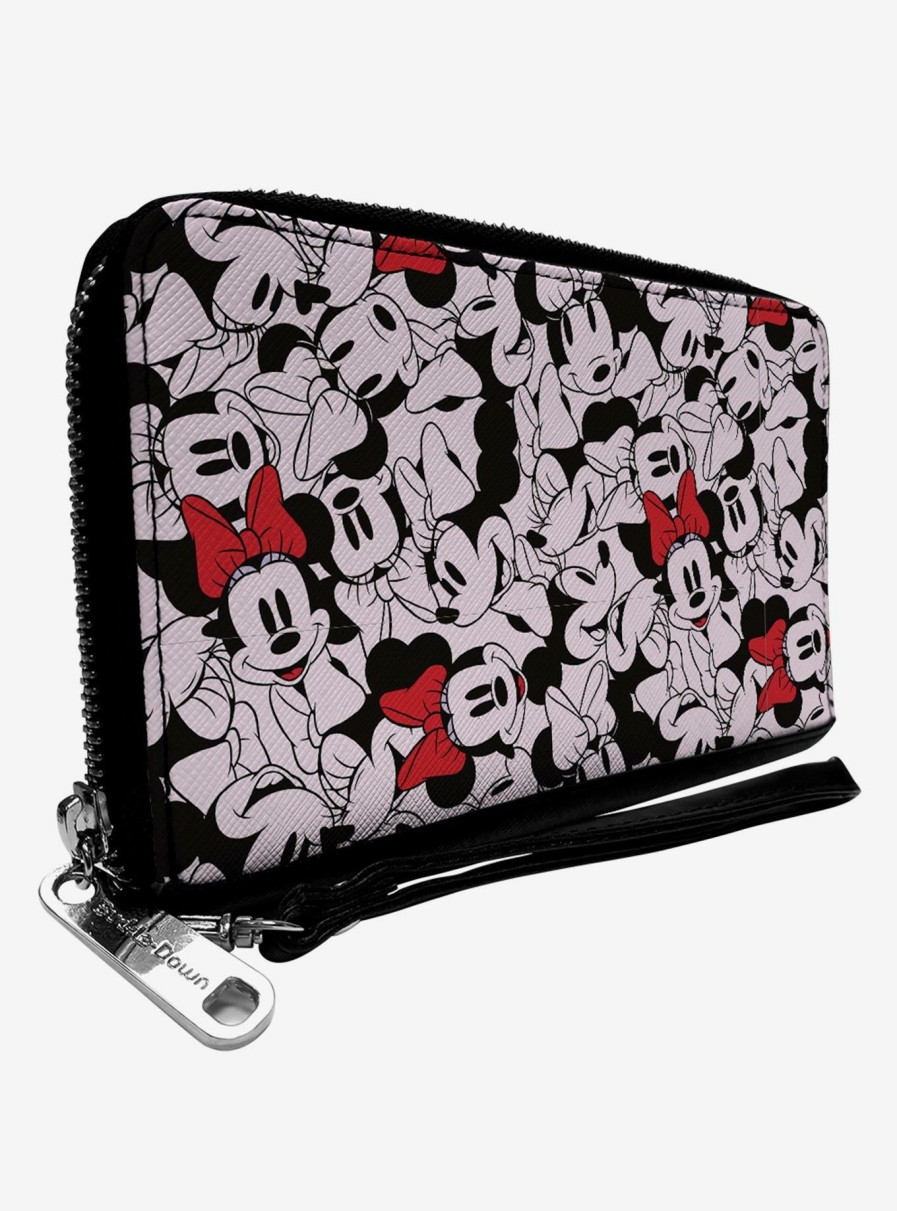 Wallets * | Disney Minnie Mouse Stacked Zip Around Wallet Bargain Sale