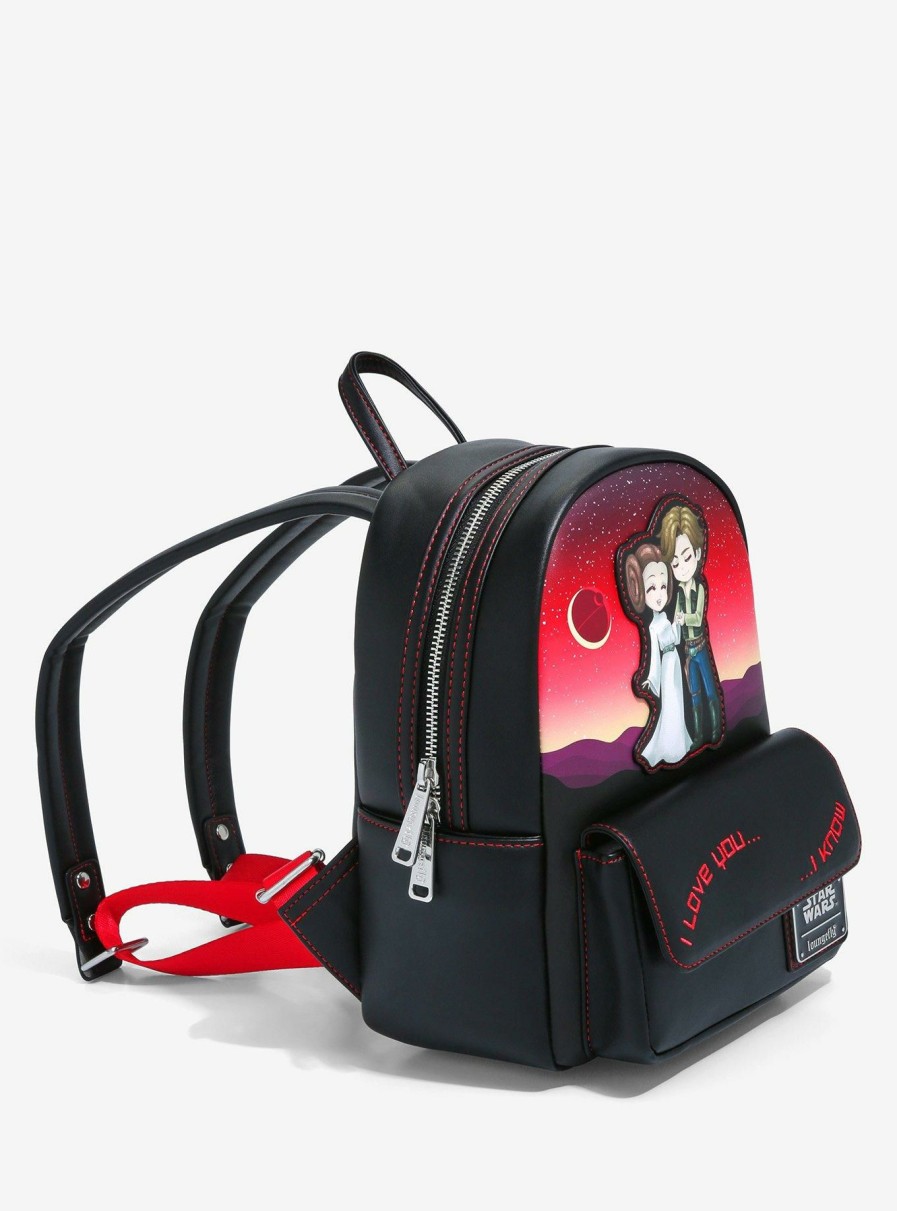 Backpacks * | Hot Sell Loungefly Star Wars Princess Leia & Han Solo I Love You Mini Backpack Boxlunch Exclusive