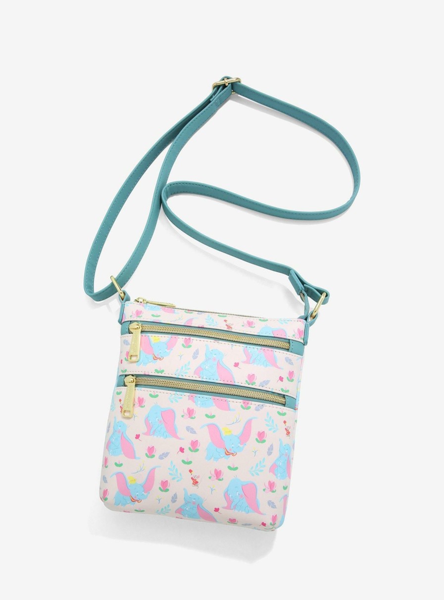 Crossbody Bags * | New Loungefly Disney Dumbo Floral Allover Print Crossbody Bag Boxlunch Exclusive