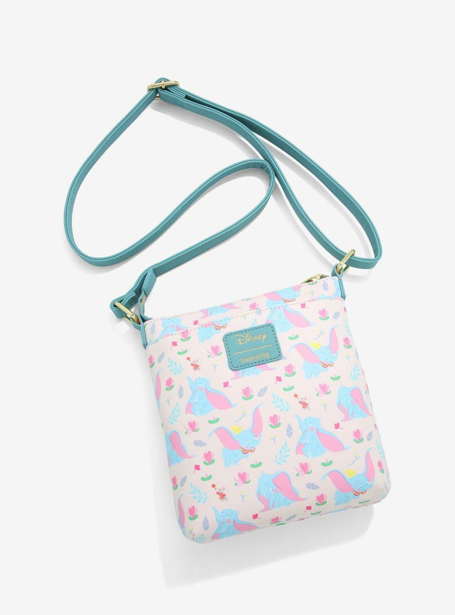 Crossbody Bags * | New Loungefly Disney Dumbo Floral Allover Print Crossbody Bag Boxlunch Exclusive