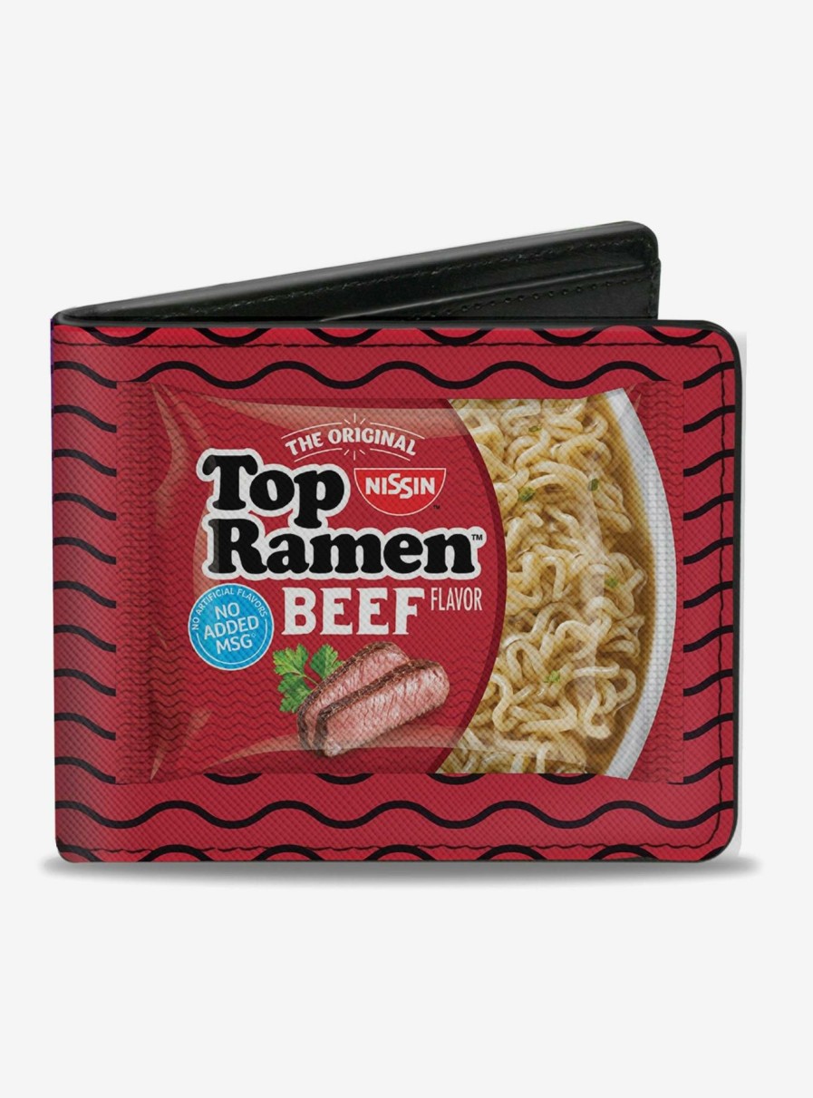 Wallets * | Top Ramen Vivid Beef And Hot Spicy Beef Packages Noodle Wave Bi-Fold Wallet Tendy Style