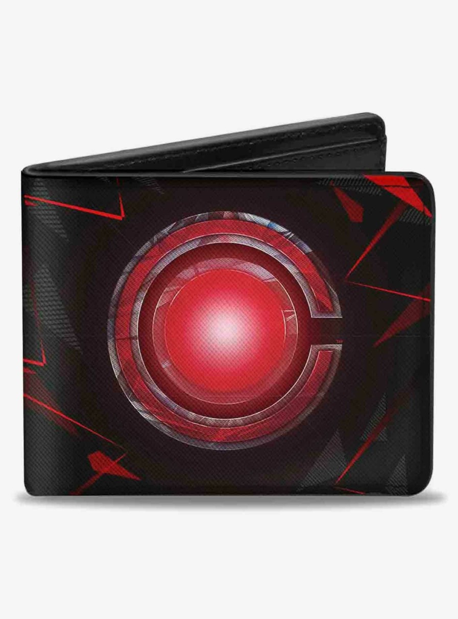 Wallets * | Dc Comics Cyborg C Icon Text Abstract Bifold Wallet Official