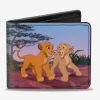 Wallets * | Disney The Lion King Young Simba Nala Grown Up Snuggle Pose Bifold Wallet Best Price