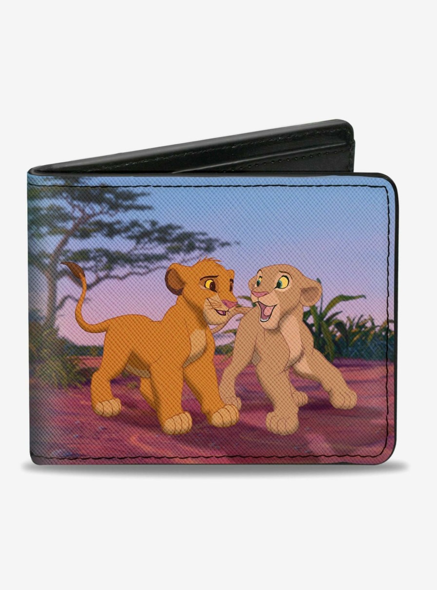 Wallets * | Disney The Lion King Young Simba Nala Grown Up Snuggle Pose Bifold Wallet Best Price