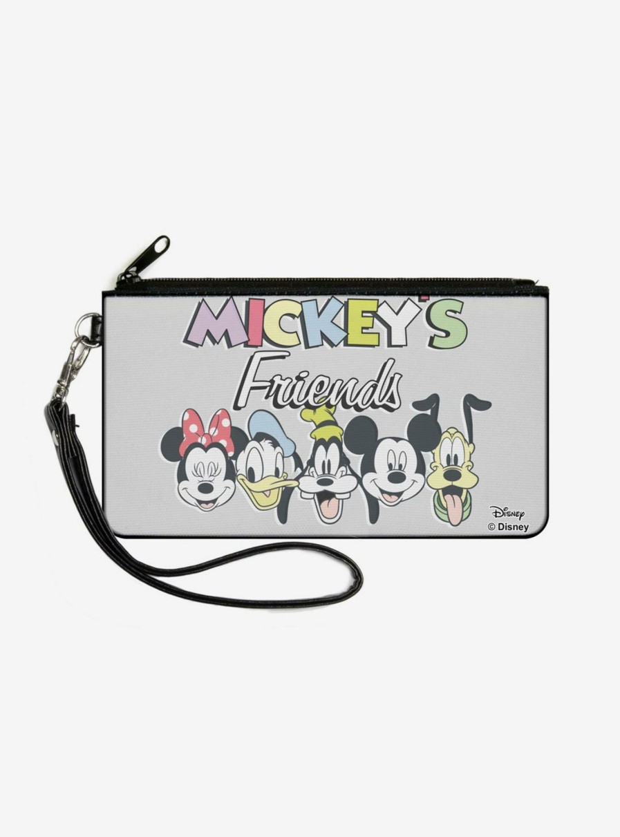 Wallets * | Disney Mickeys The Fab Five Zip Clutch Canvas Wallet Special Offers