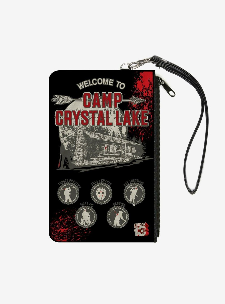 Wallets * | Friday The 13Th Welcome To Camp Crystal Lake Jason Cabin Wallet Canvas Zip Clutch Latest Fashion