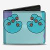 Wallets * | Disney Pixar Monsters Inc Sulley Hands Boo Monster Hanging Bifold Wallet Reliable Quality