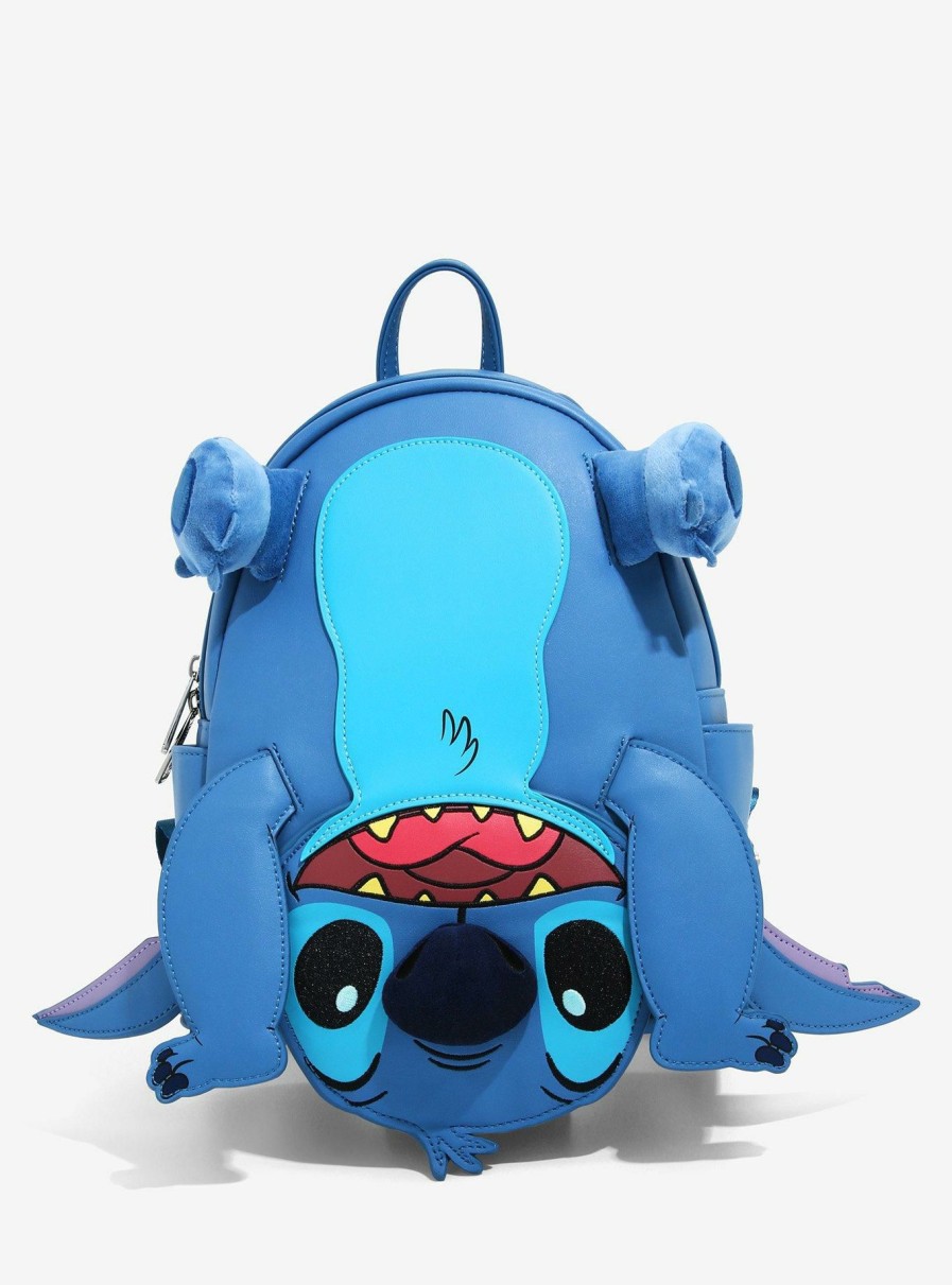 Backpacks * | Best Price Loungefly Disney Lilo & Stitch Upside Down Figural Mini Backpack Boxlunch Exclusive