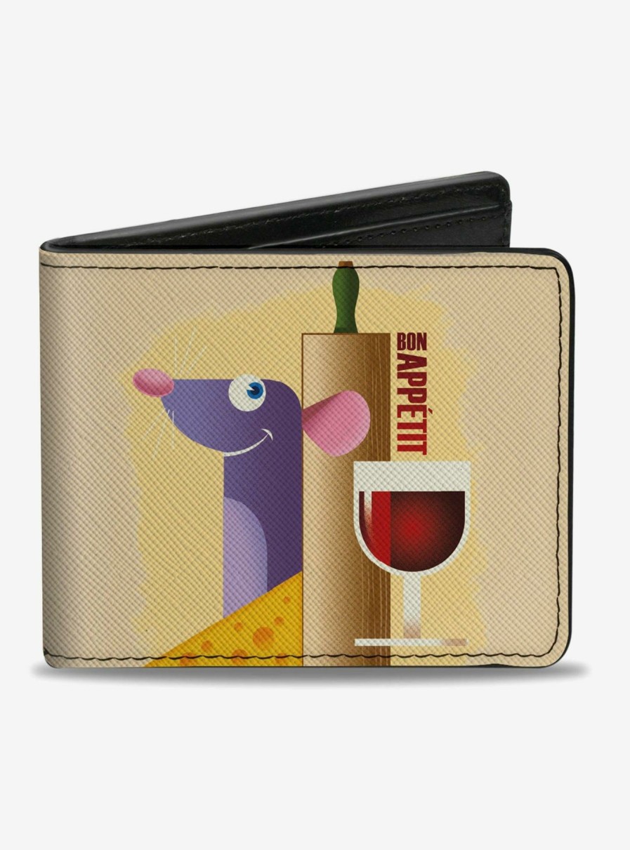 Wallets * | Disney Pixar Ratatouille Remy Bon Appetit Bifold Wallet Tendy Style