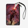 Wallets * | Marvel X-Men Cyclops Action Optic Blast Pose Wallet Canvas Zip Clutch Promotions