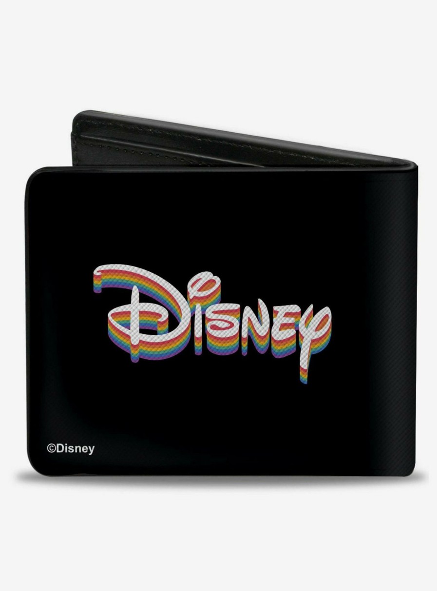 Wallets * | Best Price Disney Mickey Mouse Smiling Face And Pride Signature Bifold Wallet