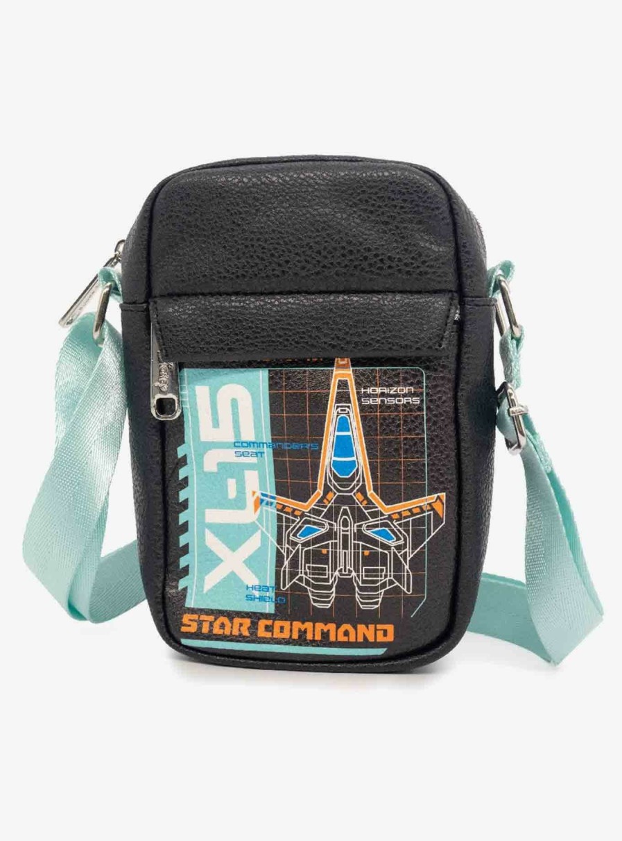 Crossbody Bags * | New In Disney Pixar Lightyear Star Command Spaceship Schematic Vegan Leather Crossbody Bag