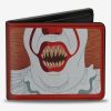 Wallets * | Official It Chapter Two Pennywise Smile Close Up Bifold Wallet