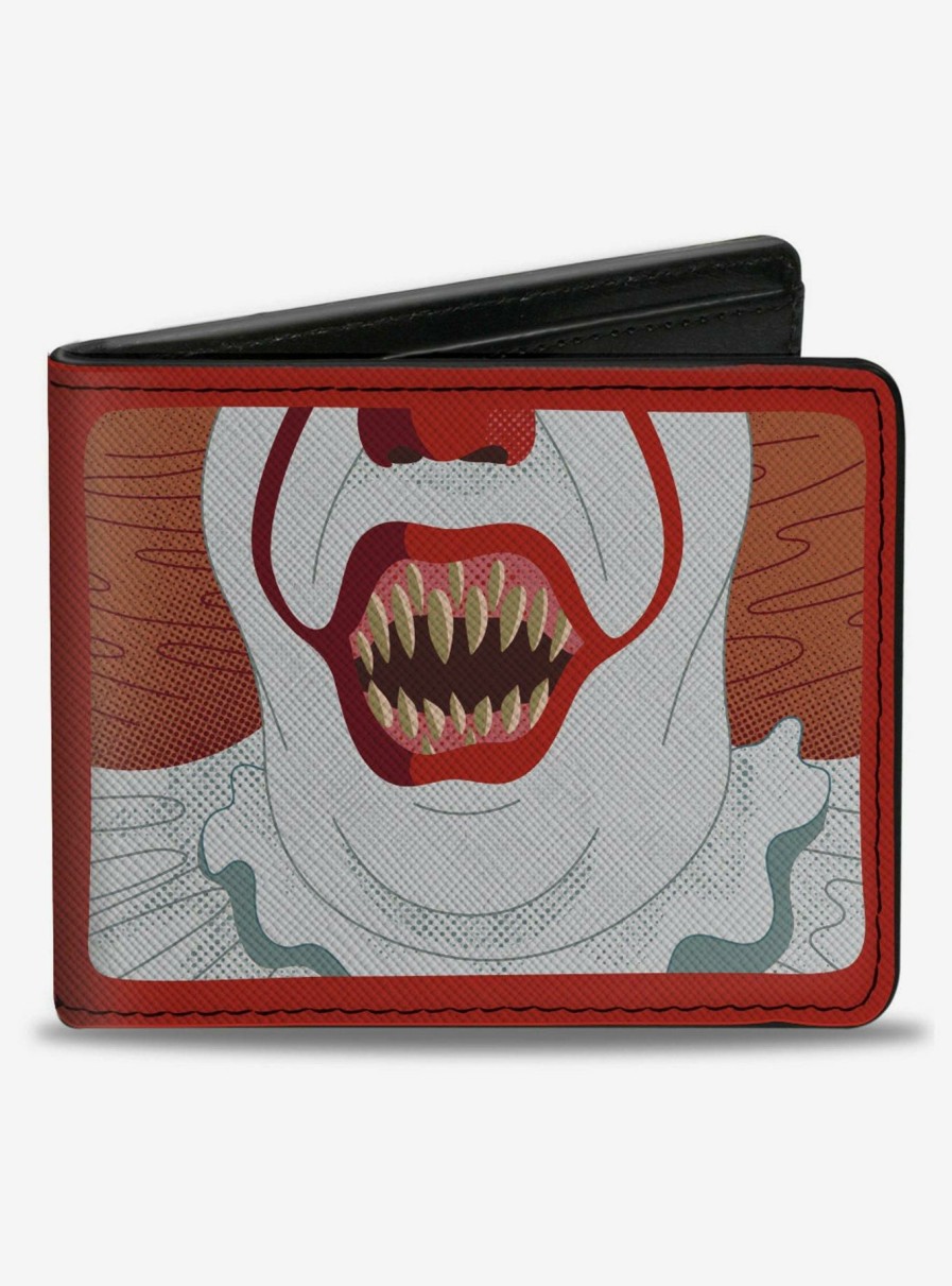 Wallets * | Official It Chapter Two Pennywise Smile Close Up Bifold Wallet