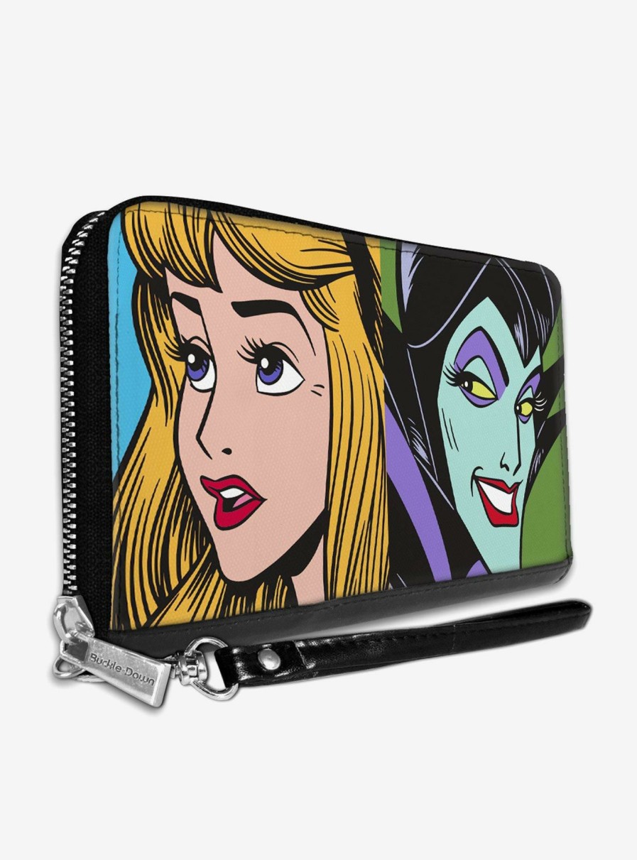 Wallets * | Disney Sleeping Beauty Princess Aurora And Maleficent Zip Around Wallet Latest