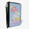 Wallets * | Disney The Little Mermaid Flounder And Ariel Pose Zip Around Rectangle Wallet Promotions