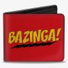 Wallets * | Clearance Sale The Big Bang Theory Bazinga Bifold Wallet